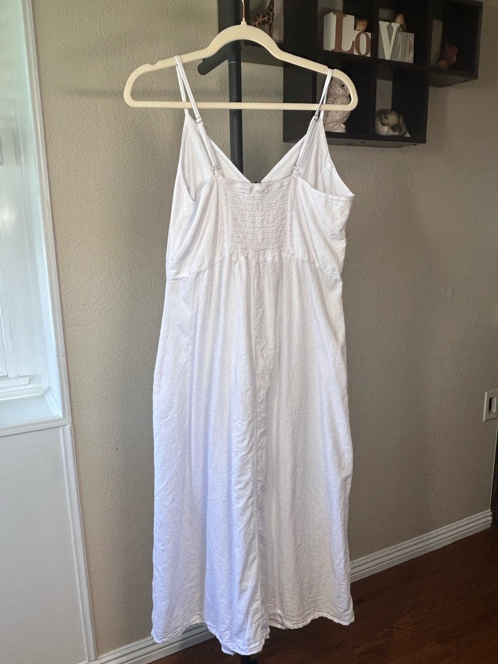 Giocam White Button-Front Maxi Dress, 100% Peruvian cotton, size - Picture 8 of 10